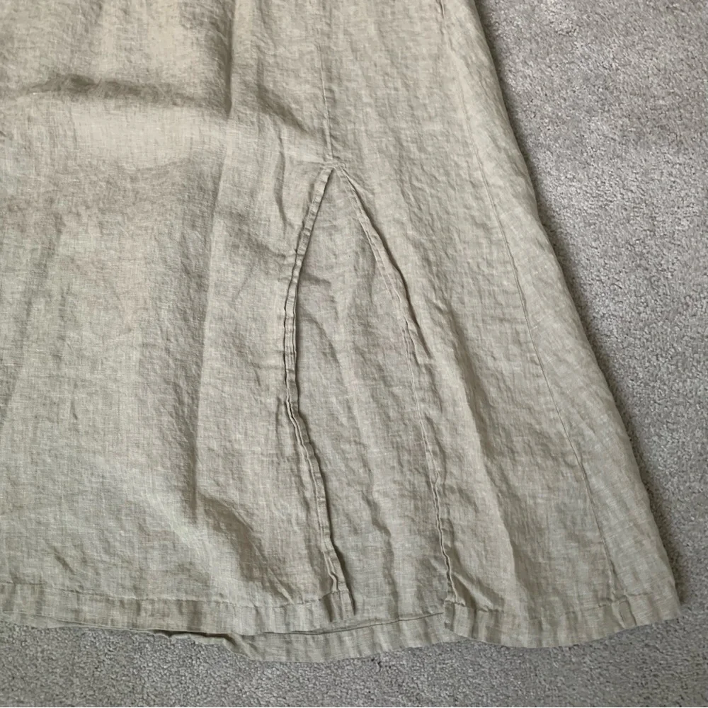 Quince Cream 100% Linen Skirt - Picture 2 of 9